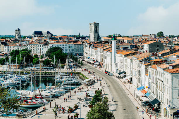 La Rochelle harbour and marina from above